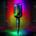 Spectrum Glow Midnight Microphone Art — print 1