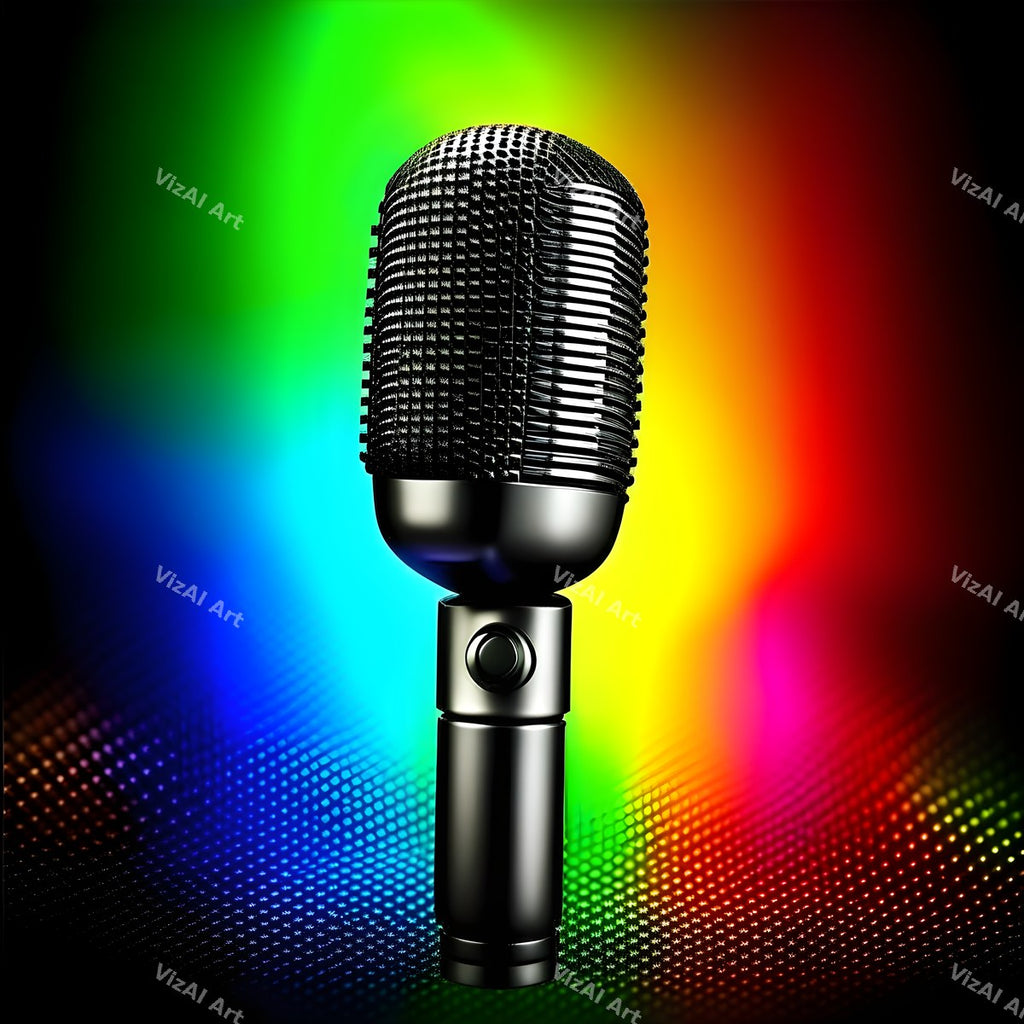 Spectrum Glow Midnight Microphone Art — print 6