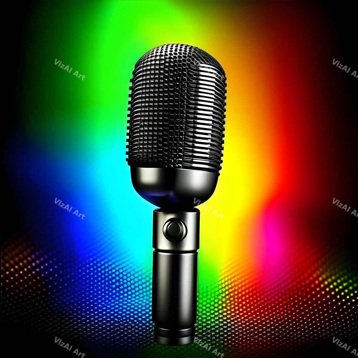 Spectrum Glow Midnight Microphone Art — print 6