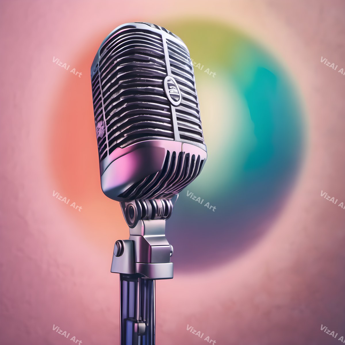 Hearts & Roses Love Song Microphone Art — print 5