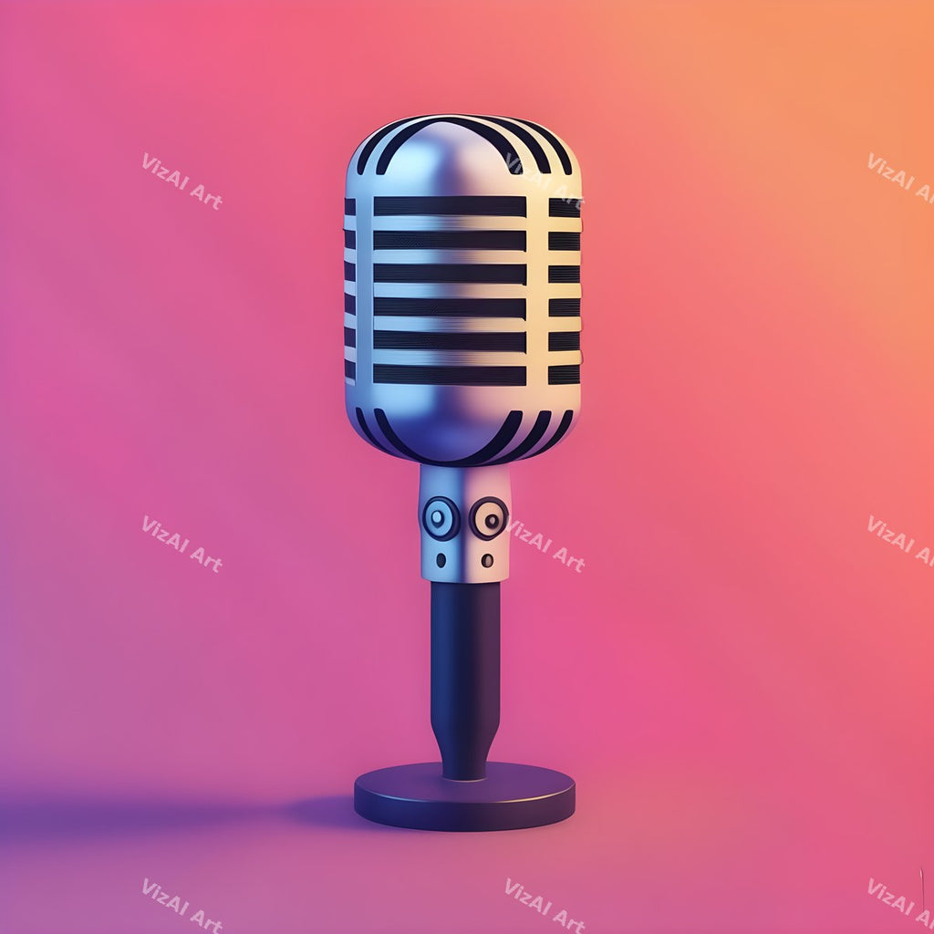 Hearts & Roses Love Song Microphone Art — print 11