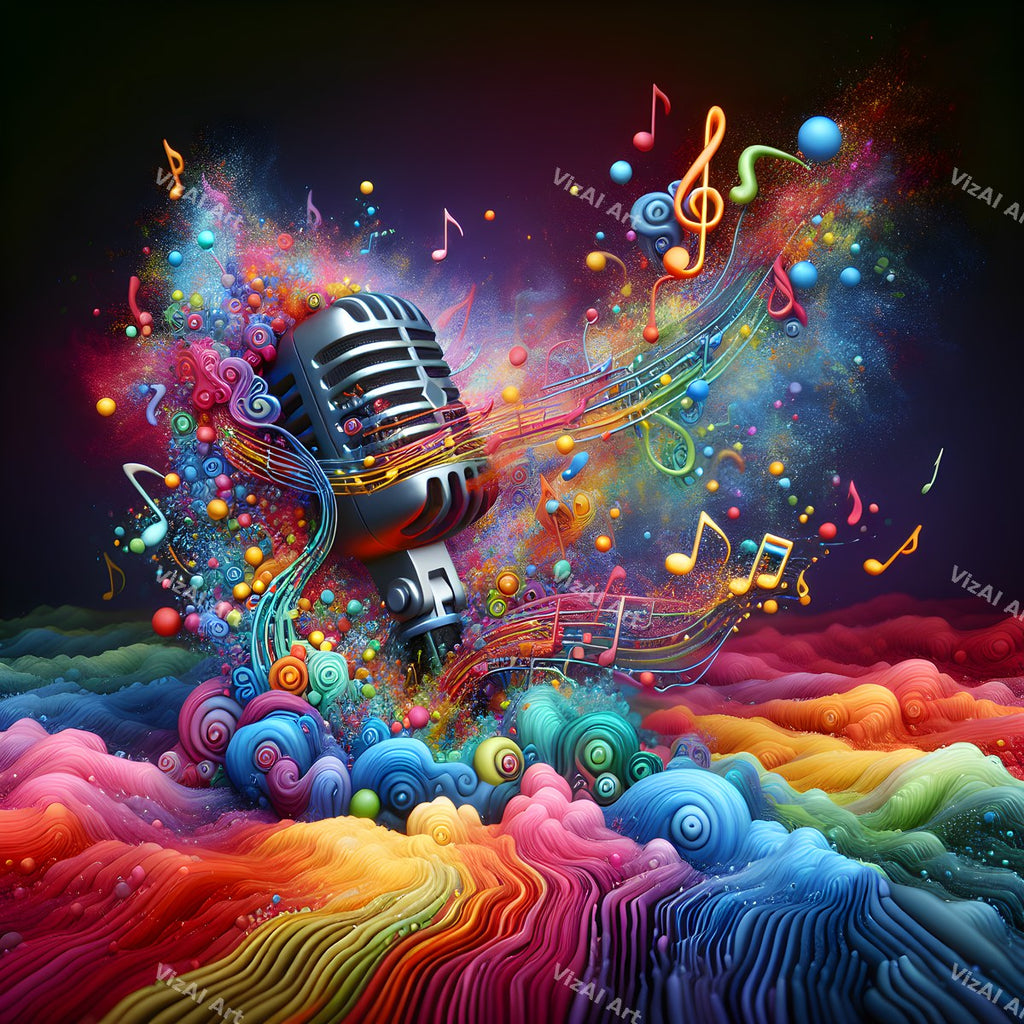 Dreamscape Skies & Nebula Microphone Art — print 1
