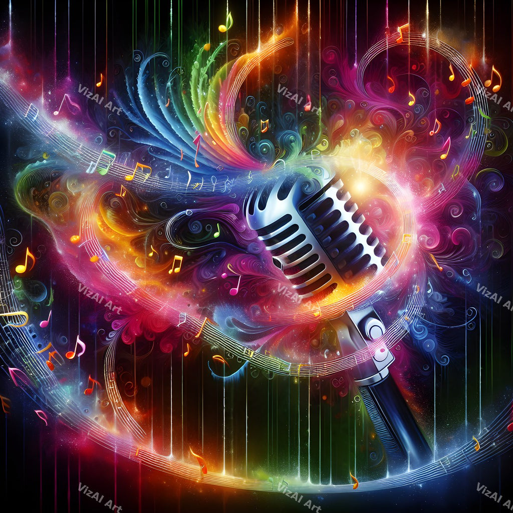 Dreamscape Skies & Nebula Microphone Art — print 2