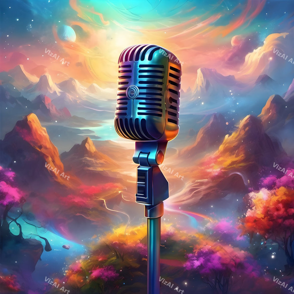 Dreamscape Skies & Nebula Microphone Art — print 5