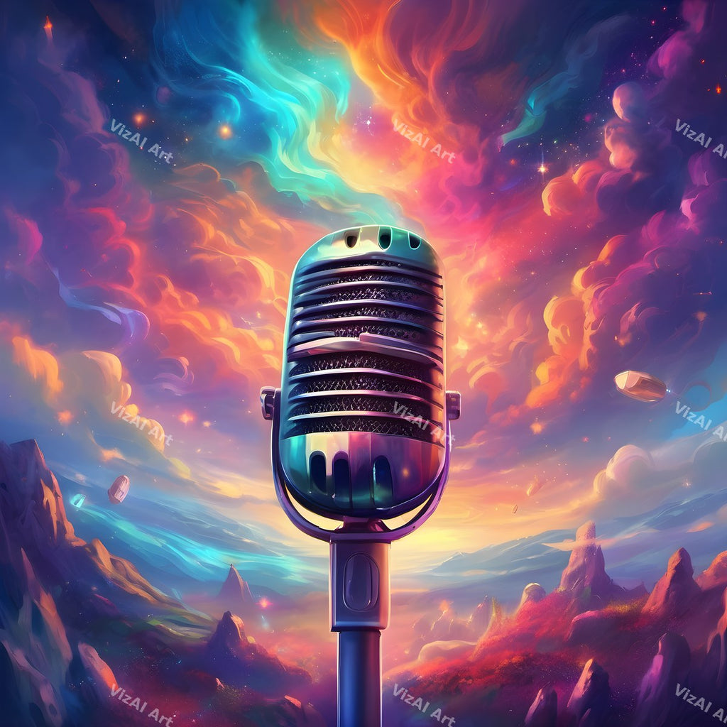 Dreamscape Skies & Nebula Microphone Art — print 6