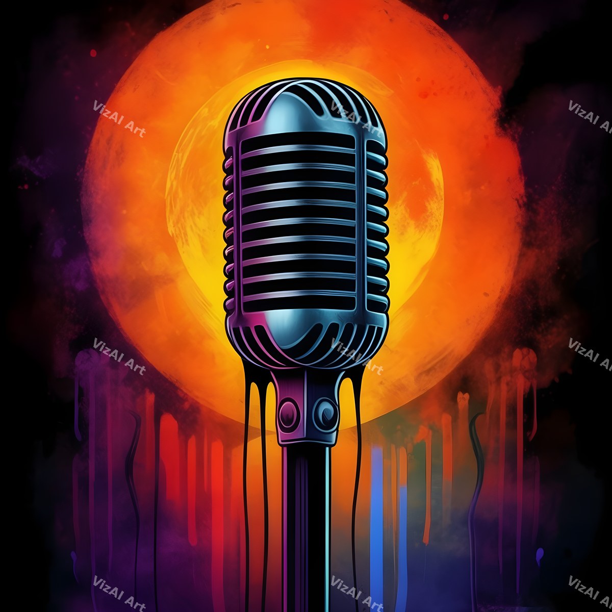 Dreamscape Skies & Nebula Microphone Art — print 7