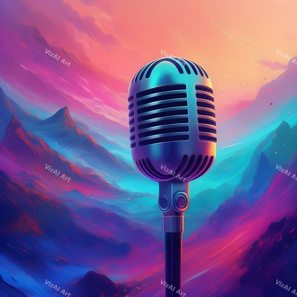 Dreamscape Skies & Nebula Microphone Art — print 9