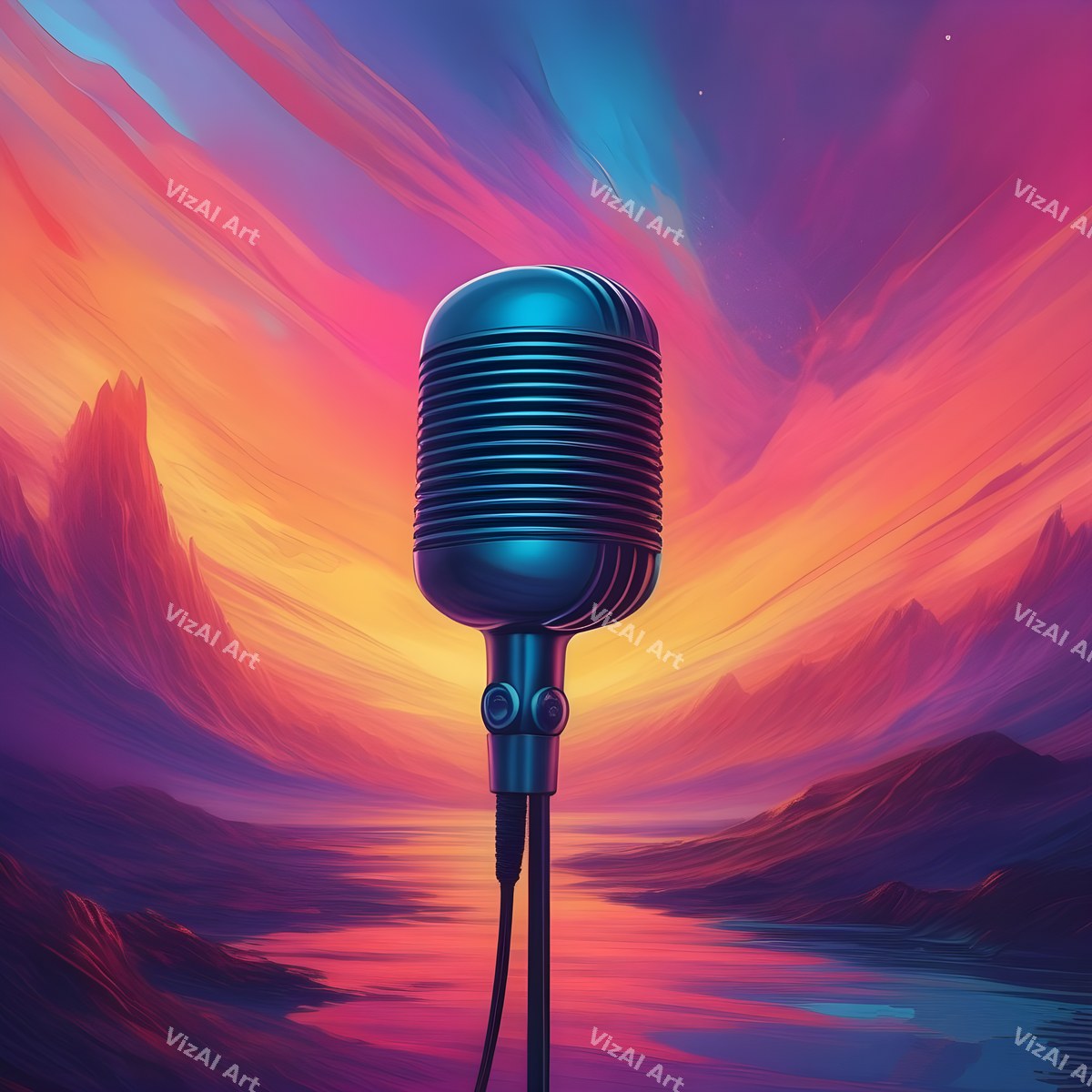 Dreamscape Skies & Nebula Microphone Art — print 10