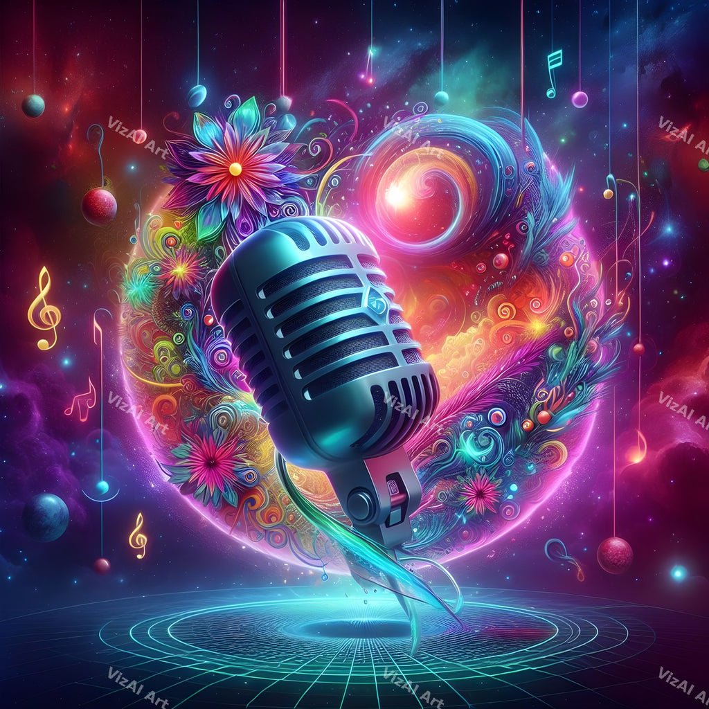 Dreamscape Skies & Nebula Microphone Art — print 11