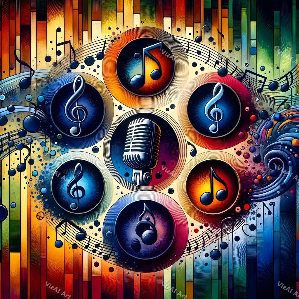 Vivid 3D Music Carnival Microphone Art — print 10
