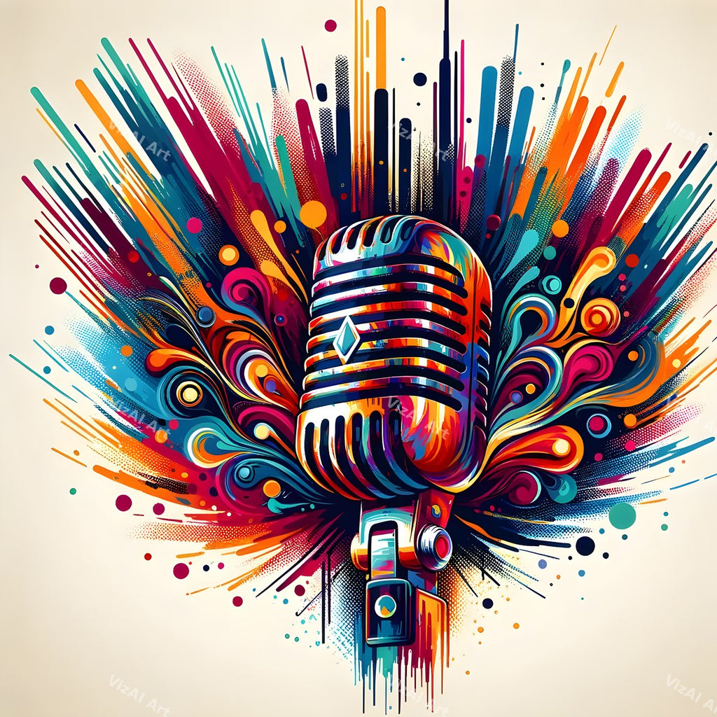 Carnival Swirl Microphone Art — print 3