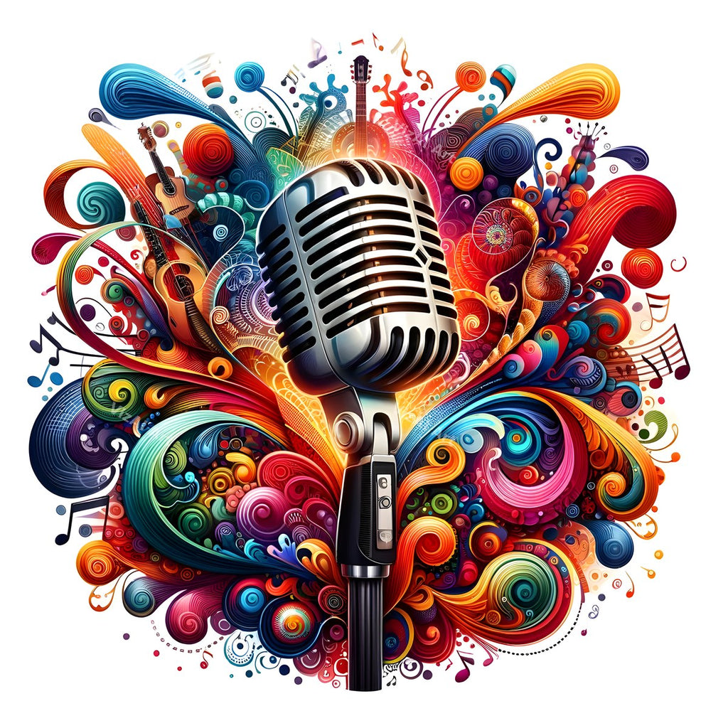Carnival Swirl Microphone Art — print 4