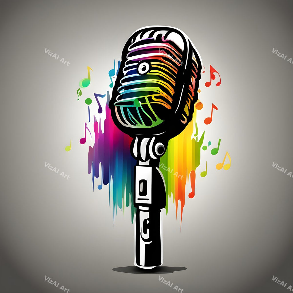 Carnival Swirl Microphone Art — print 6