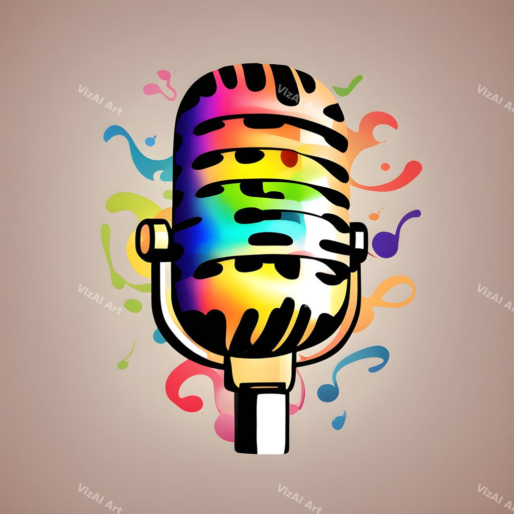Carnival Swirl Microphone Art — print 7