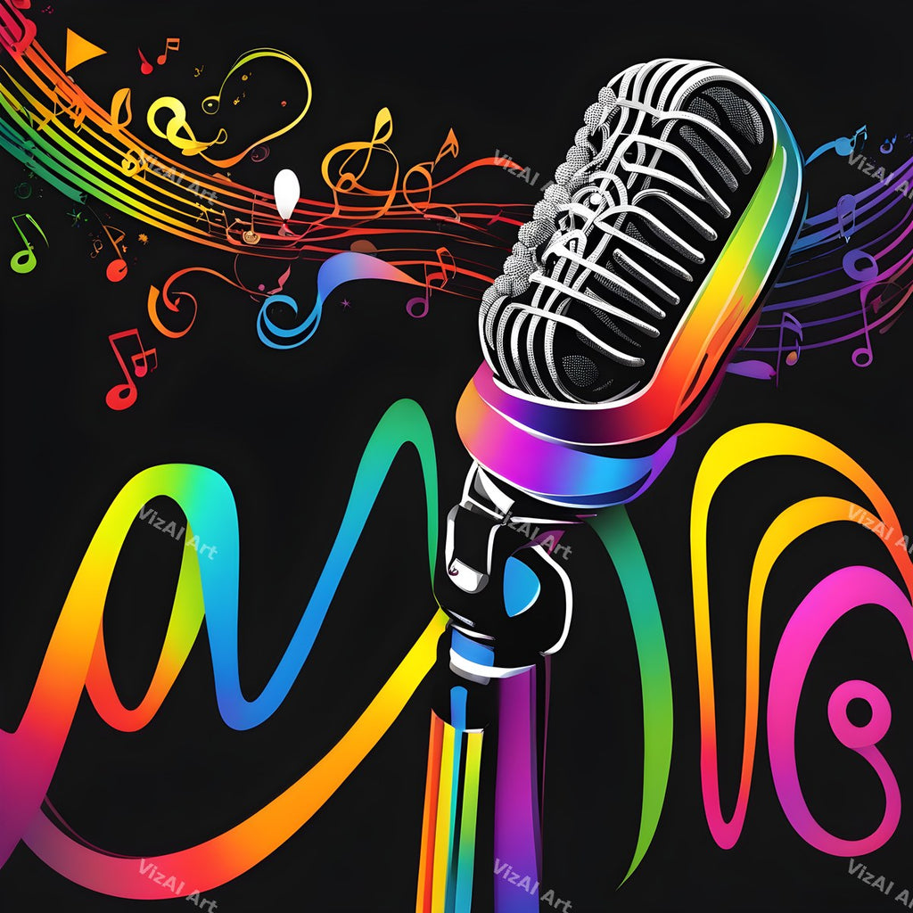 Carnival Swirl Microphone Art — print 9