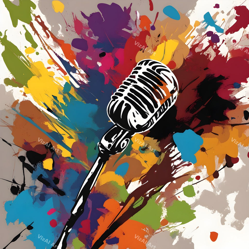 Carnival Swirl Microphone Art — print 10
