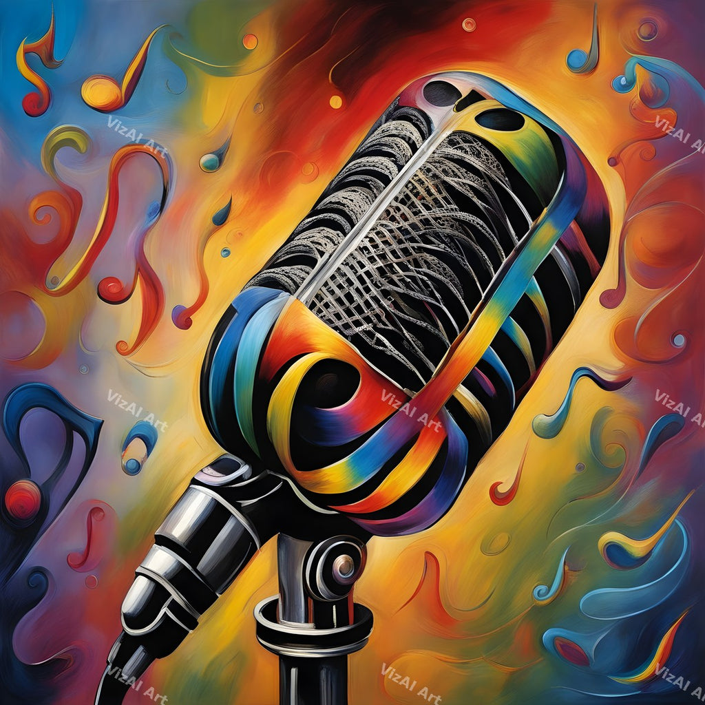 Carnival Swirl Microphone Art — print 11