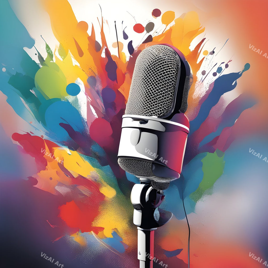 Carnival Swirl Microphone Art — print 12