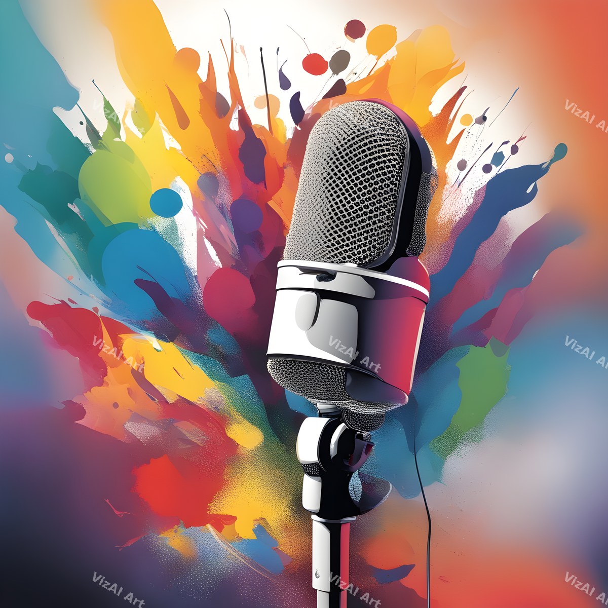 Carnival Swirl Microphone Art — print 12