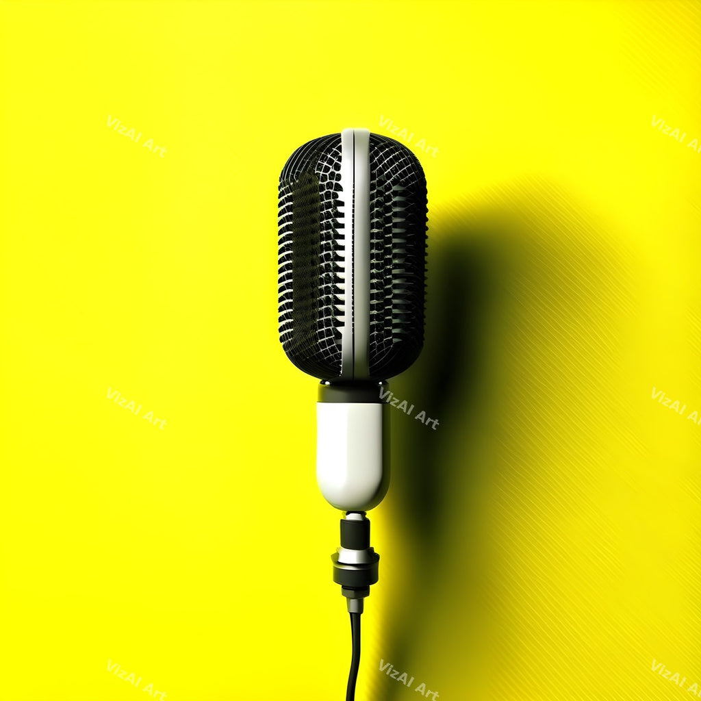 Colour Block Condenser Microphone Art — print 1