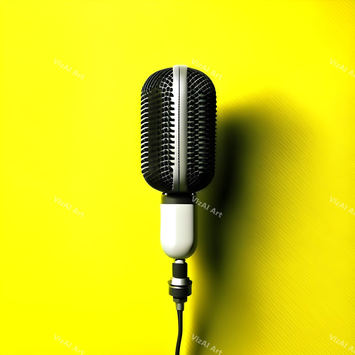 Colour Block Condenser Microphone Art — print 1