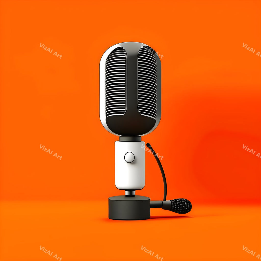 Colour Block Condenser Microphone Art — print 5