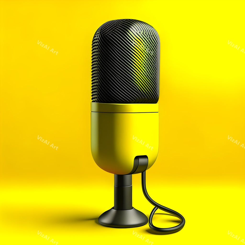 Colour Block Condenser Microphone Art — print 6