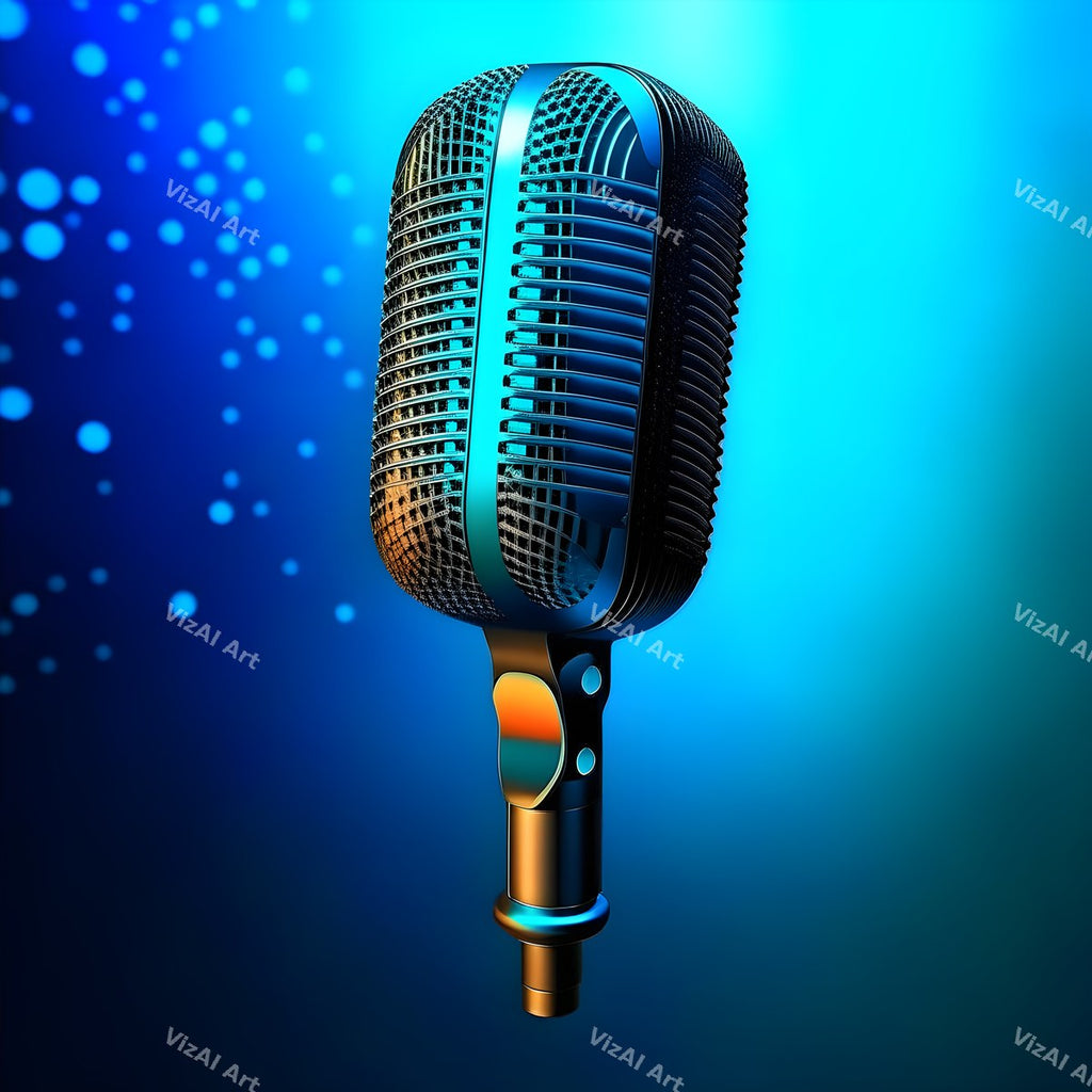 Colour Block Condenser Microphone Art — print 7