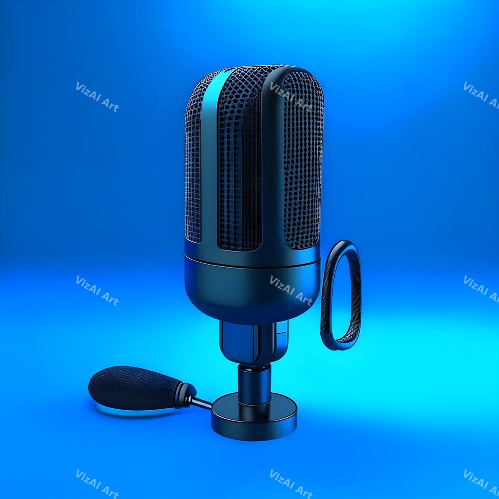 Colour Block Condenser Microphone Art — print 11