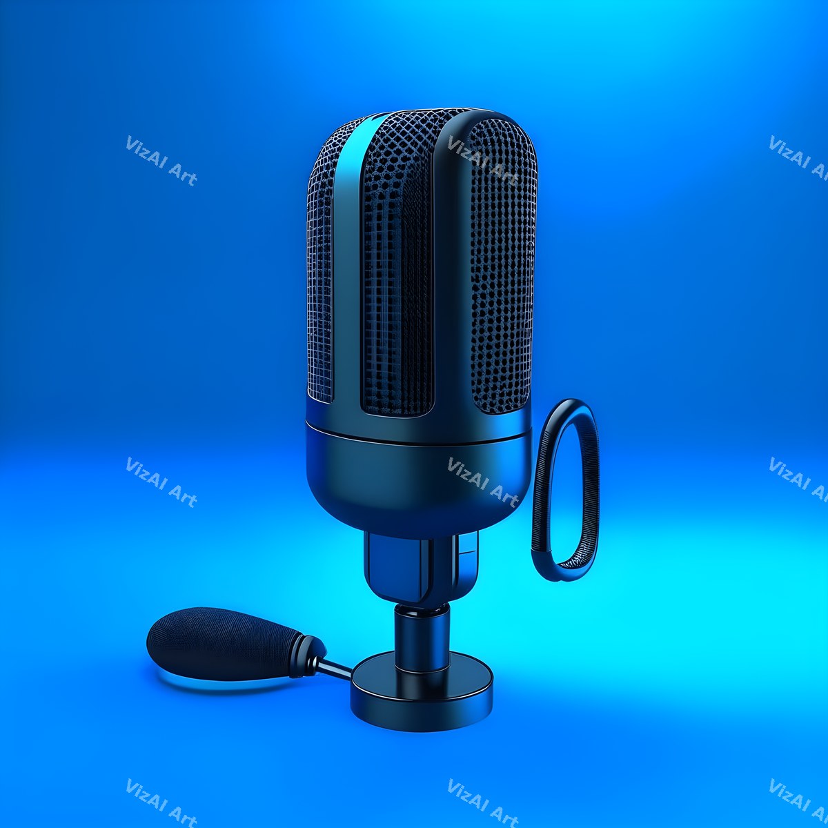 Colour Block Condenser Microphone Art — print 11