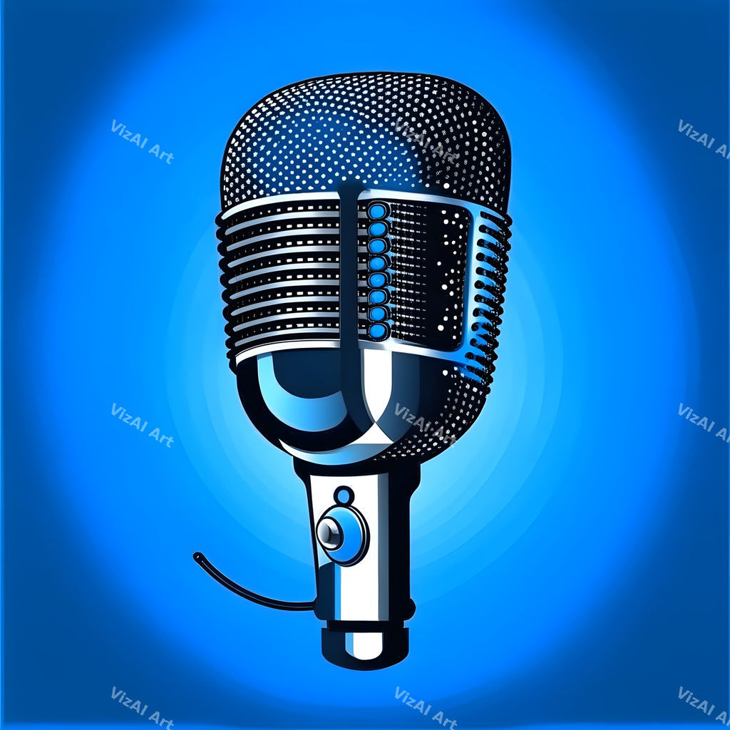Tone on Tone Desk Microphone Art — print 1