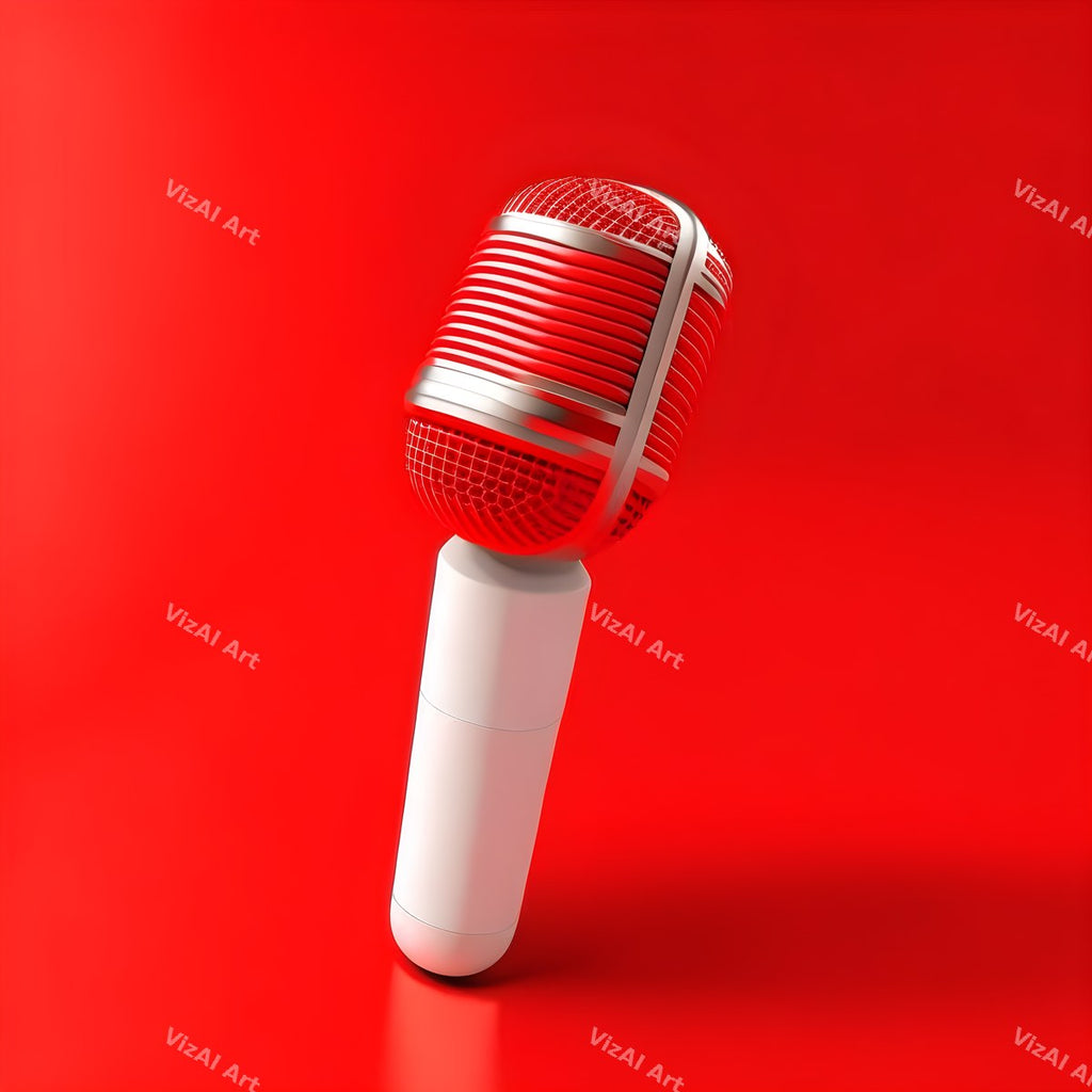 Tone on Tone Desk Microphone Art — print 3