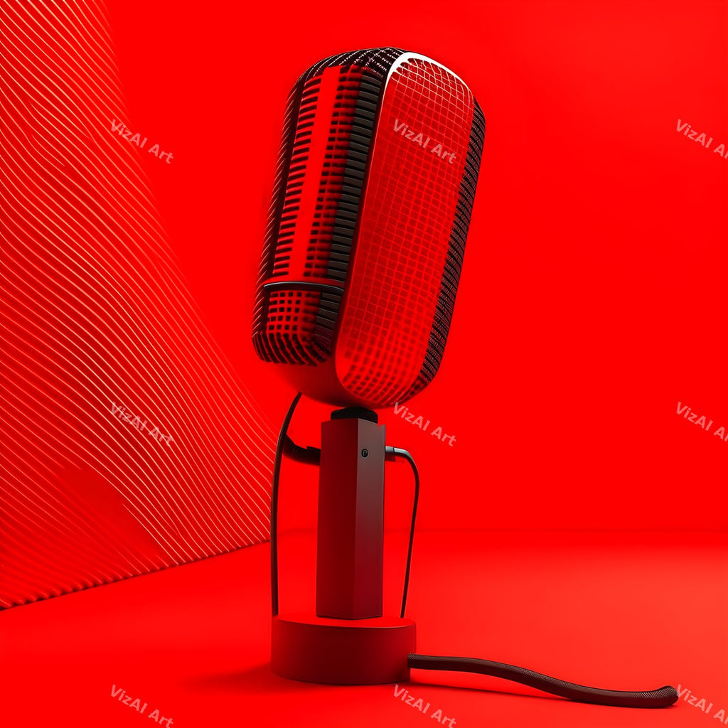 Tone on Tone Desk Microphone Art — print 4