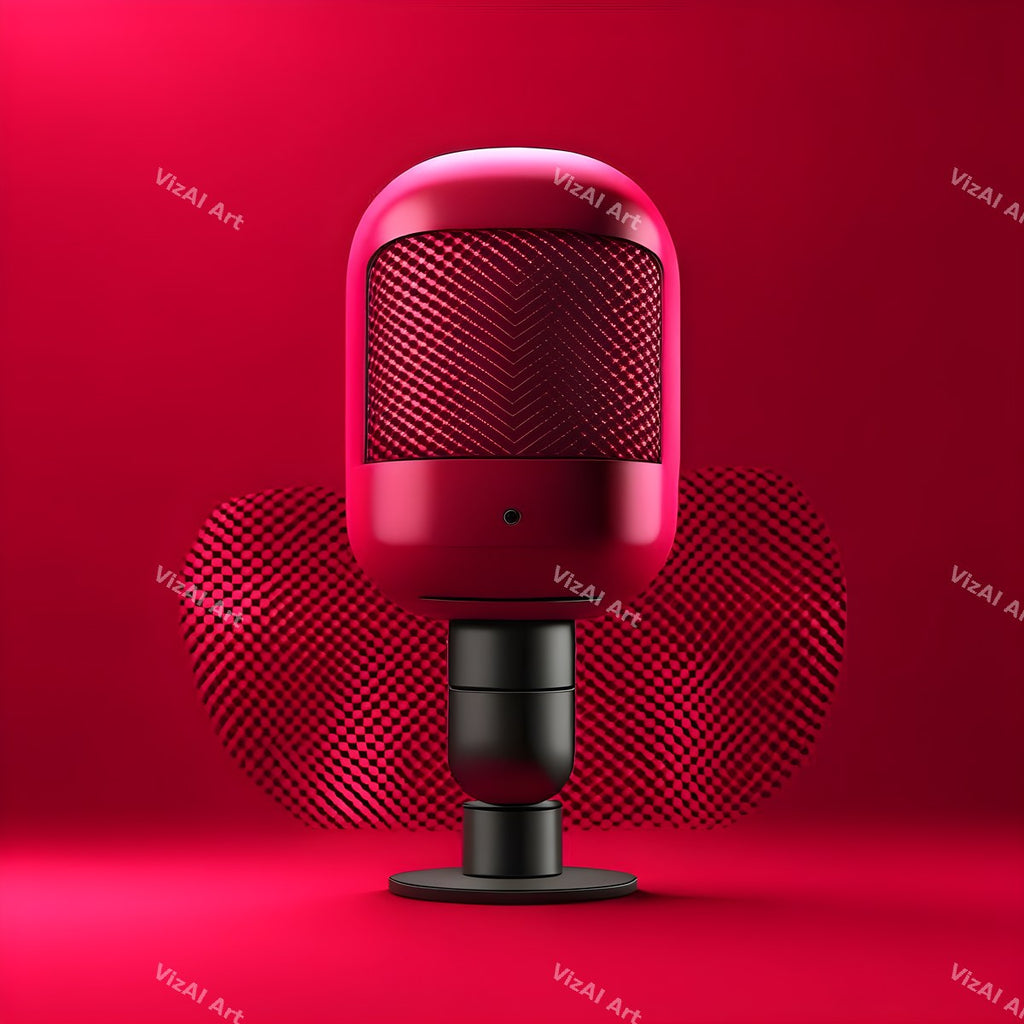 Tone on Tone Desk Microphone Art — print 11