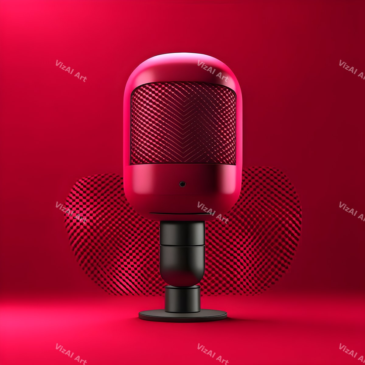 Tone on Tone Desk Microphone Art — print 11