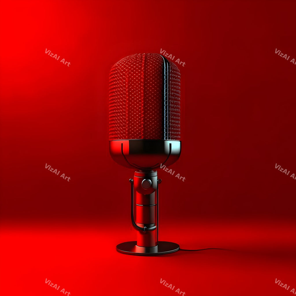 Tone on Tone Desk Microphone Art — print 12