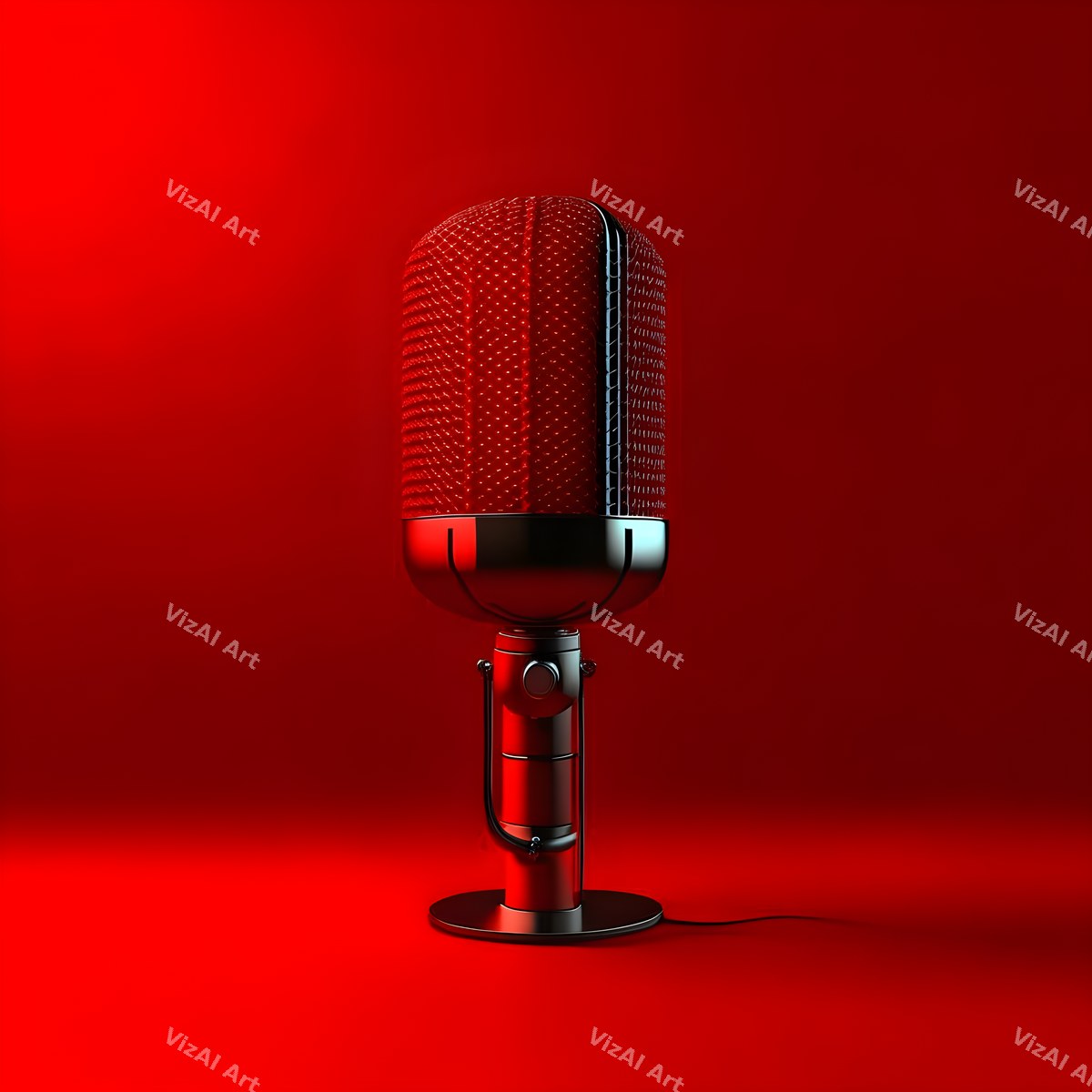 Tone on Tone Desk Microphone Art — print 12
