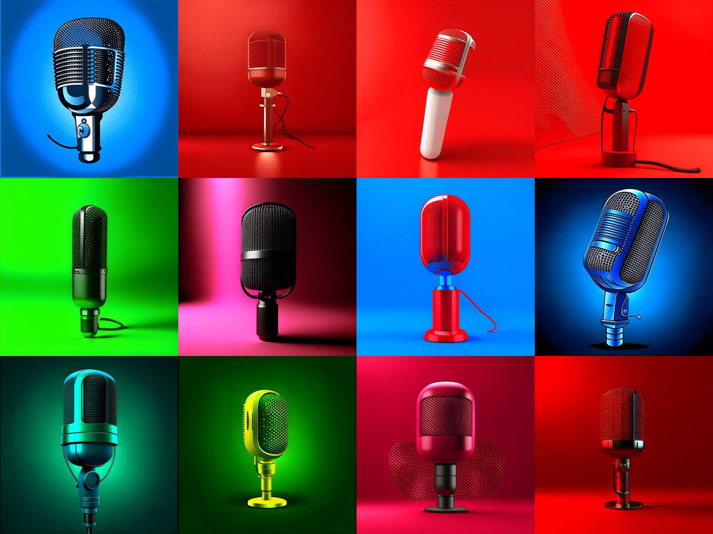 Tone on Tone Desk Microphone Art — 12 Printable Prints