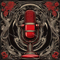 Aged Poster Retro Microphone Art — print 1