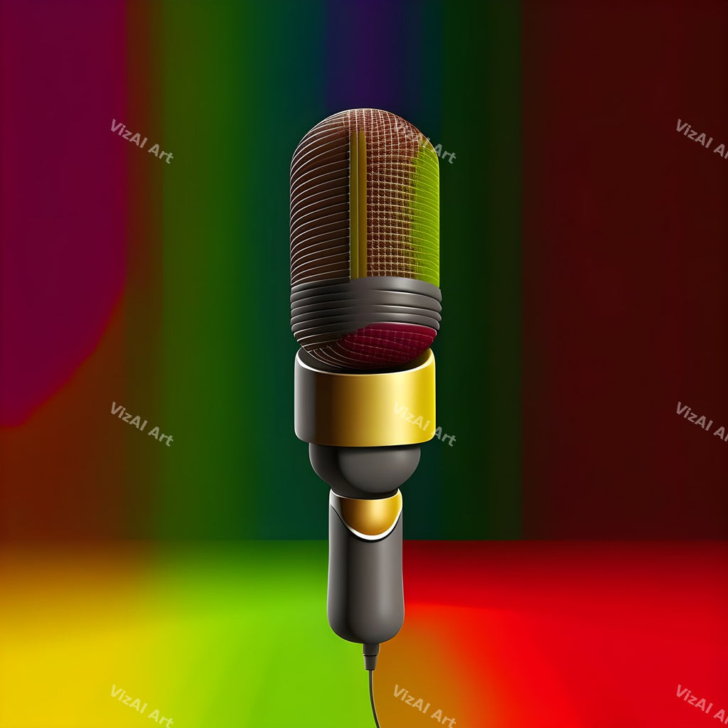 Spectrum Gradient Microphone Art — print 1