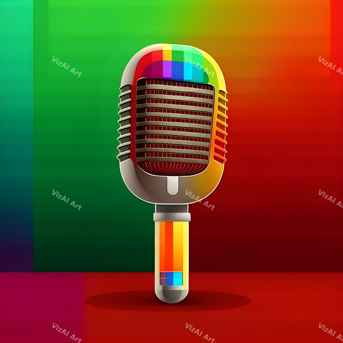 Spectrum Gradient Microphone Art — print 2