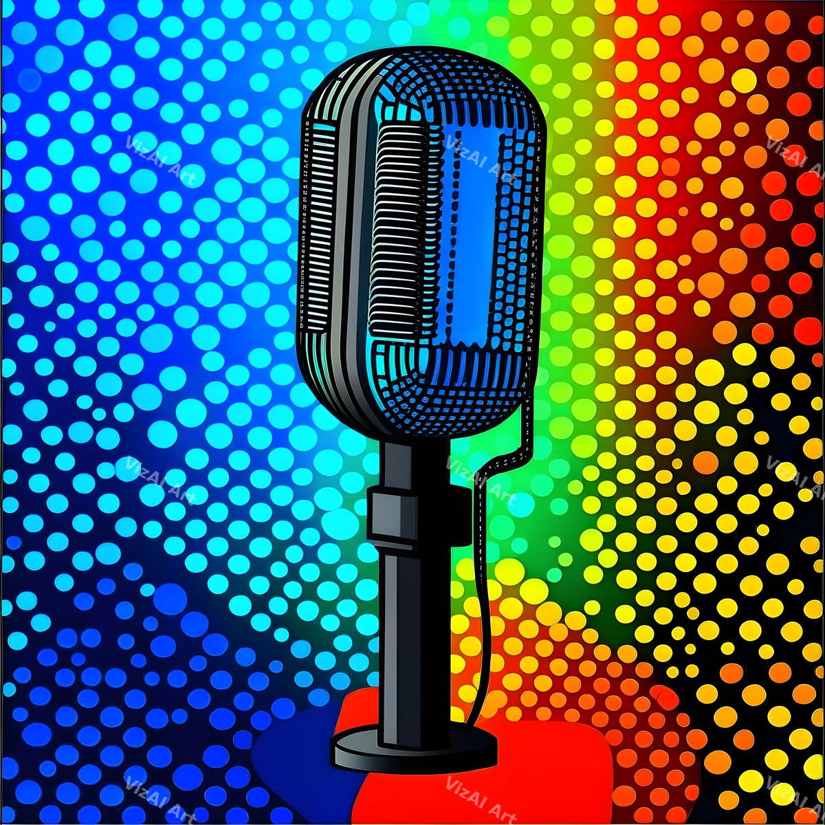 Spectrum Gradient Microphone Art — print 4