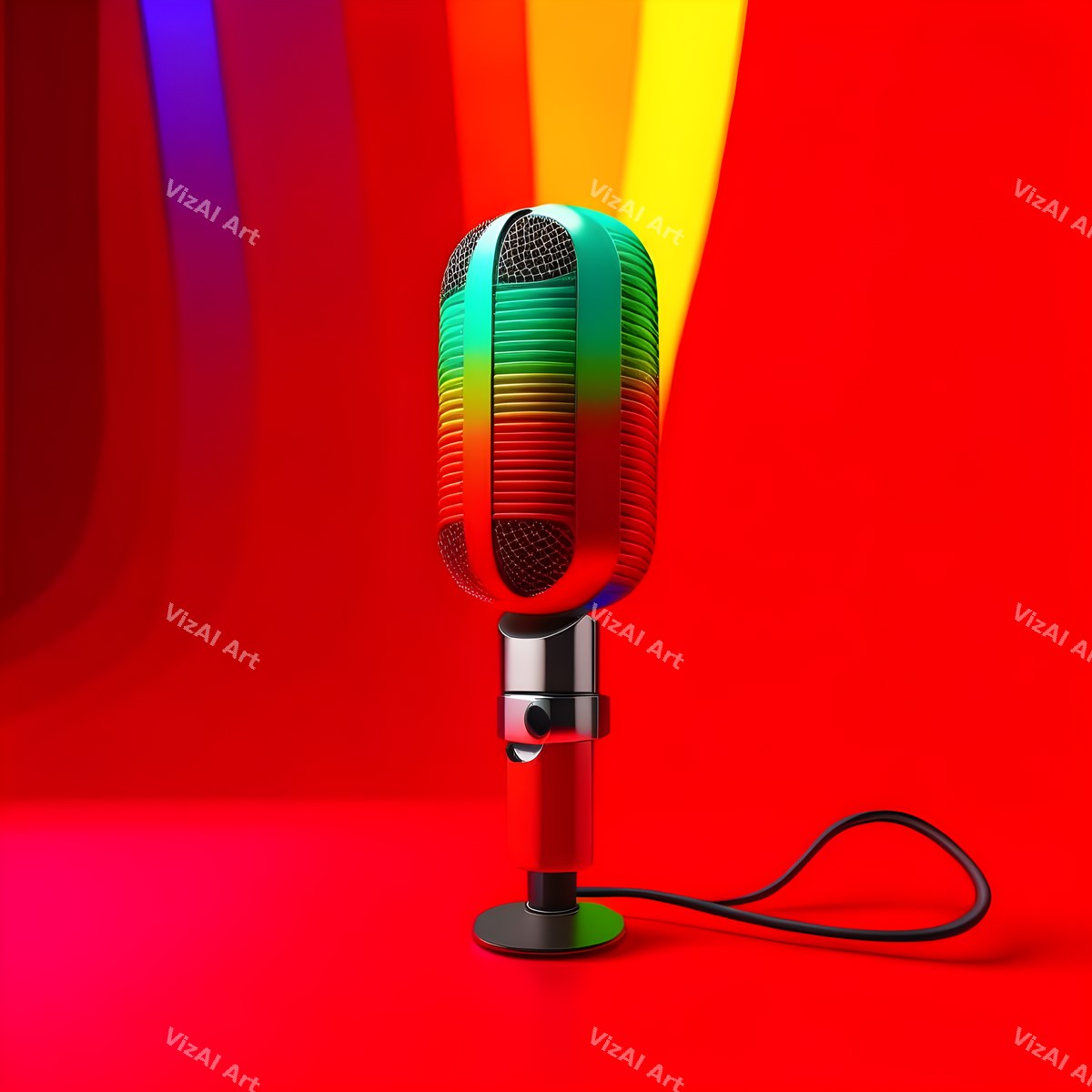 Spectrum Gradient Microphone Art — print 7