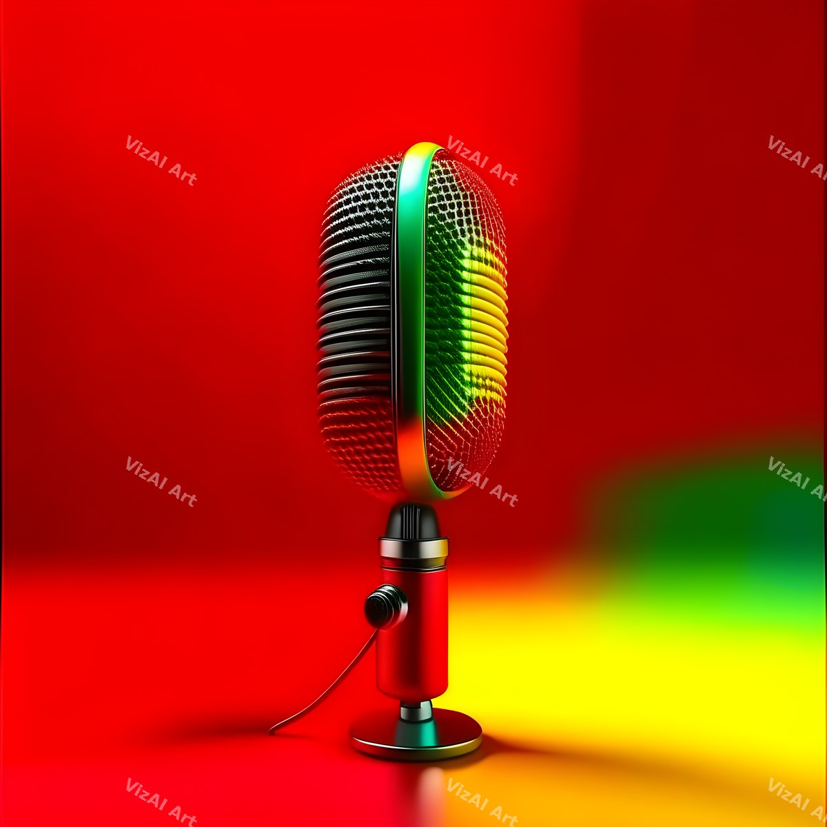 Spectrum Gradient Microphone Art — print 8