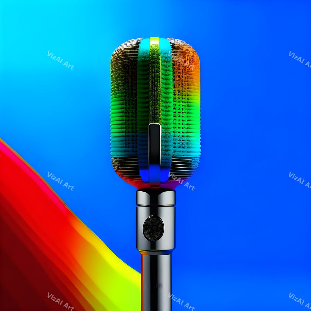 Spectrum Gradient Microphone Art — print 9