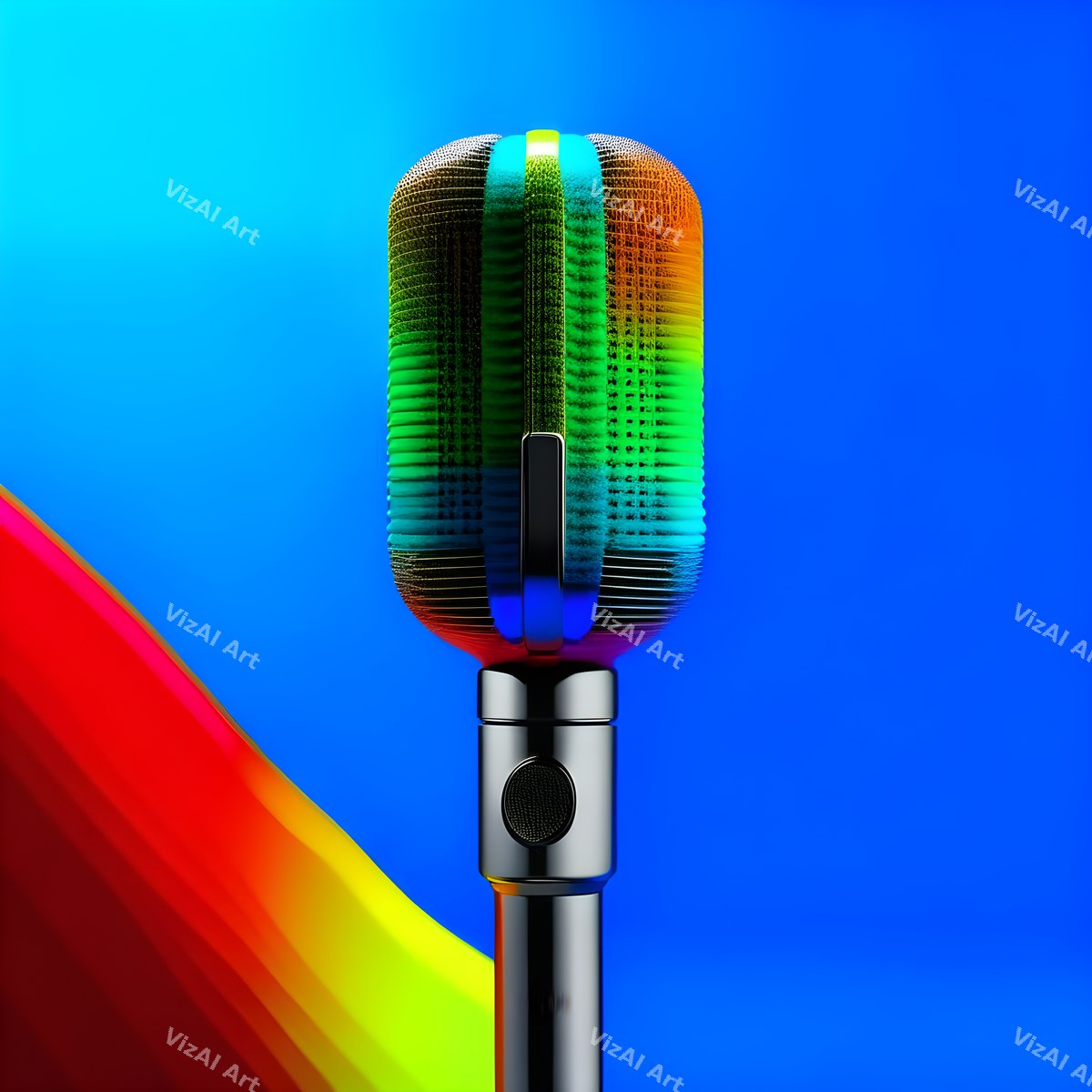 Spectrum Gradient Microphone Art — print 9