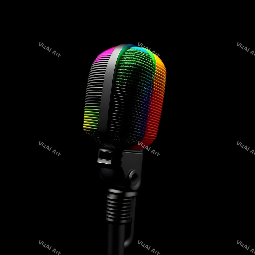 Spectrum Gradient Microphone Art — print 10