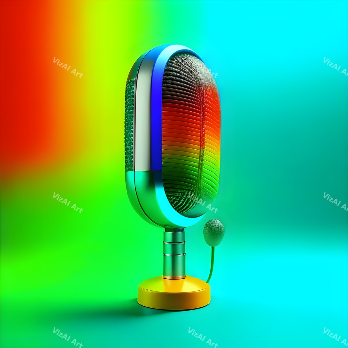 Spectrum Gradient Microphone Art — print 11