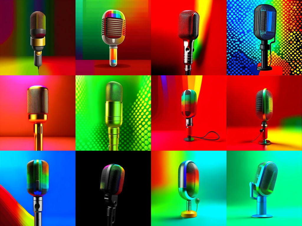 Spectrum Gradient Microphone Art — Choose Your Print
