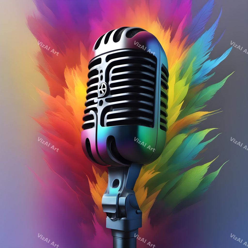 Rainbow Smoke Close-Up Microphone Art — print 7